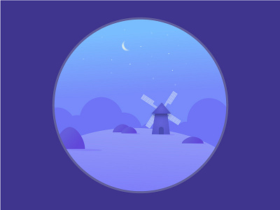 windmill flat illustrations parsimony windmill