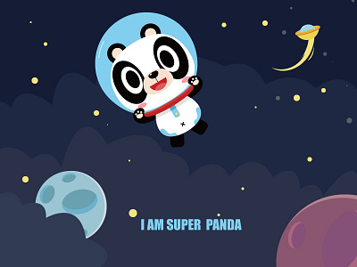 超级熊猫-super panda design illustration panda ui