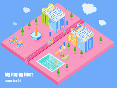 My Happy Host design illustration ui