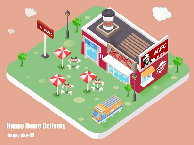 Happy Home Delivery design illustration ui