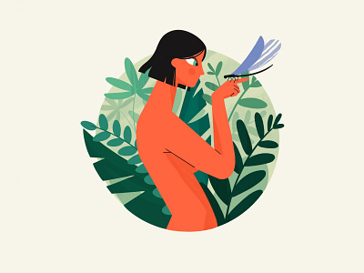 Dragonfly 🌱 dragonfly girl green illustration ipad nature procreate summer