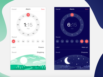 Clock alarm clock concept illustration ui