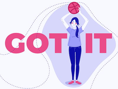 Hello Dribbblers! firstshot girl illustration player