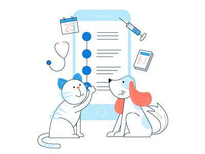 Illustration #2 🐱🐶 app cat dog illustration