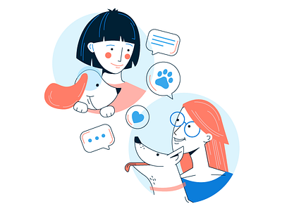 Illustration #3 🐱🐶 app cat dog illustration onboarding pets