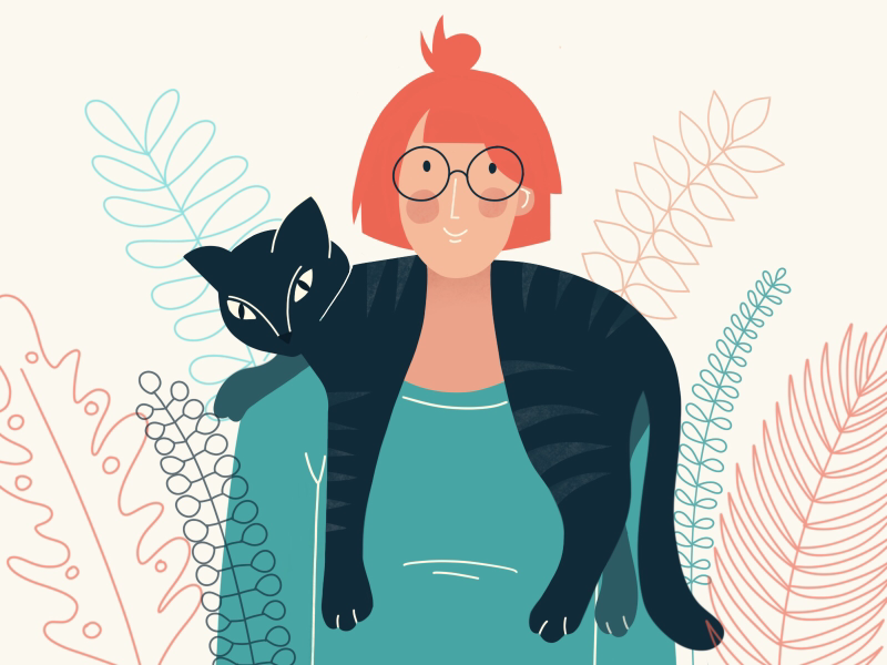 Cat girl 🐱 by Anna Ptasinska on Dribbble