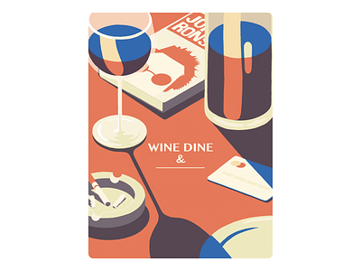 Wine & Dine 🍷🍽️ book dine illustration procreate wine