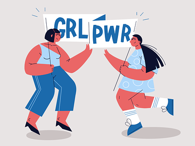 Girl Power ♀️ charachter design girl illustration ipad procreate