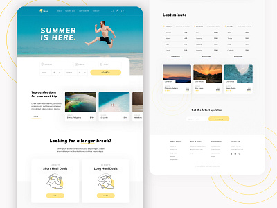 Summer is here! 🌞 concept design illustration mainpage summer travel agency traveling userinterface webstie