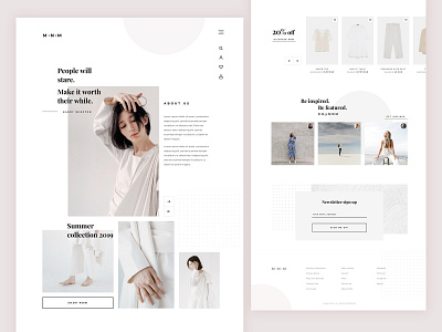 M N M 👡 concept design ecommerce mainpage ui website