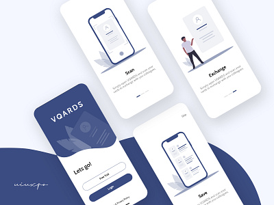 On-boarding Screens - Mob App design free illustration intro screen mobile ui on boarding ui ux vector