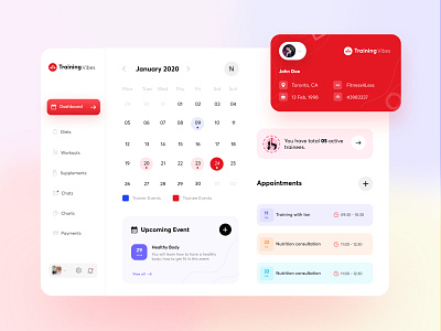 Fitness - Training Dashboard Design