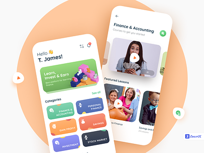 Finance Learning app - UI Design