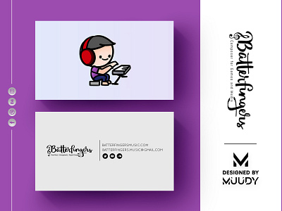Butterfingers | Cute and Minimal Design branding business card business card mockup design