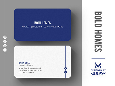 Bold Homes Business card | MUUDY branding business card business card mockup design illustration logo minimal modern