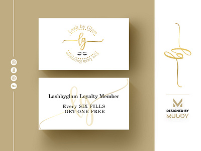 Lash By Glam | Elegant Business card Design by MUUDY