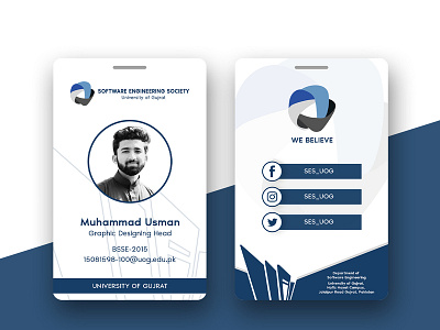 Software Engineering Society | ID Card Design by MUUDY branding business card business card mockup design illustration logo minimal minimal art minimal branding modern vector