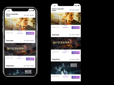 Movie-App appdesign mobile mockups uidesign