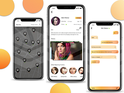 Dating App Design Mockup appdesign dating mobile mockups uidesign