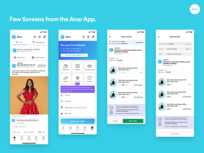 Few Screens from the Anar App. app figma product social network uidesign uiux