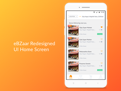 eBZaar Android App UI Redsign - Home page app concept app design designoftheday figma figmadesign foodapp gif grocery app projectmanagement sketch uidesign ux design