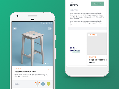 Furniture App-Product Display Page android app design androidapp app design designoftheday figma pdp product display page ui