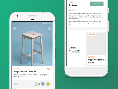 Furniture App-Product Display Page android app design androidapp app design designoftheday figma pdp product display page ui