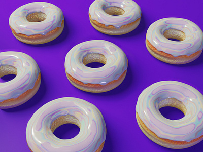 donuts 3d 3d modeling colorful donuts