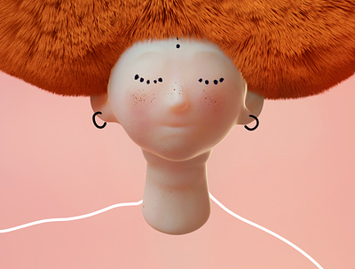 Ginger Hair 3d 3d artist 3dmodeling character design ginger hairstyle