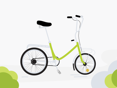 Balkan4e animation bicycle green illustration