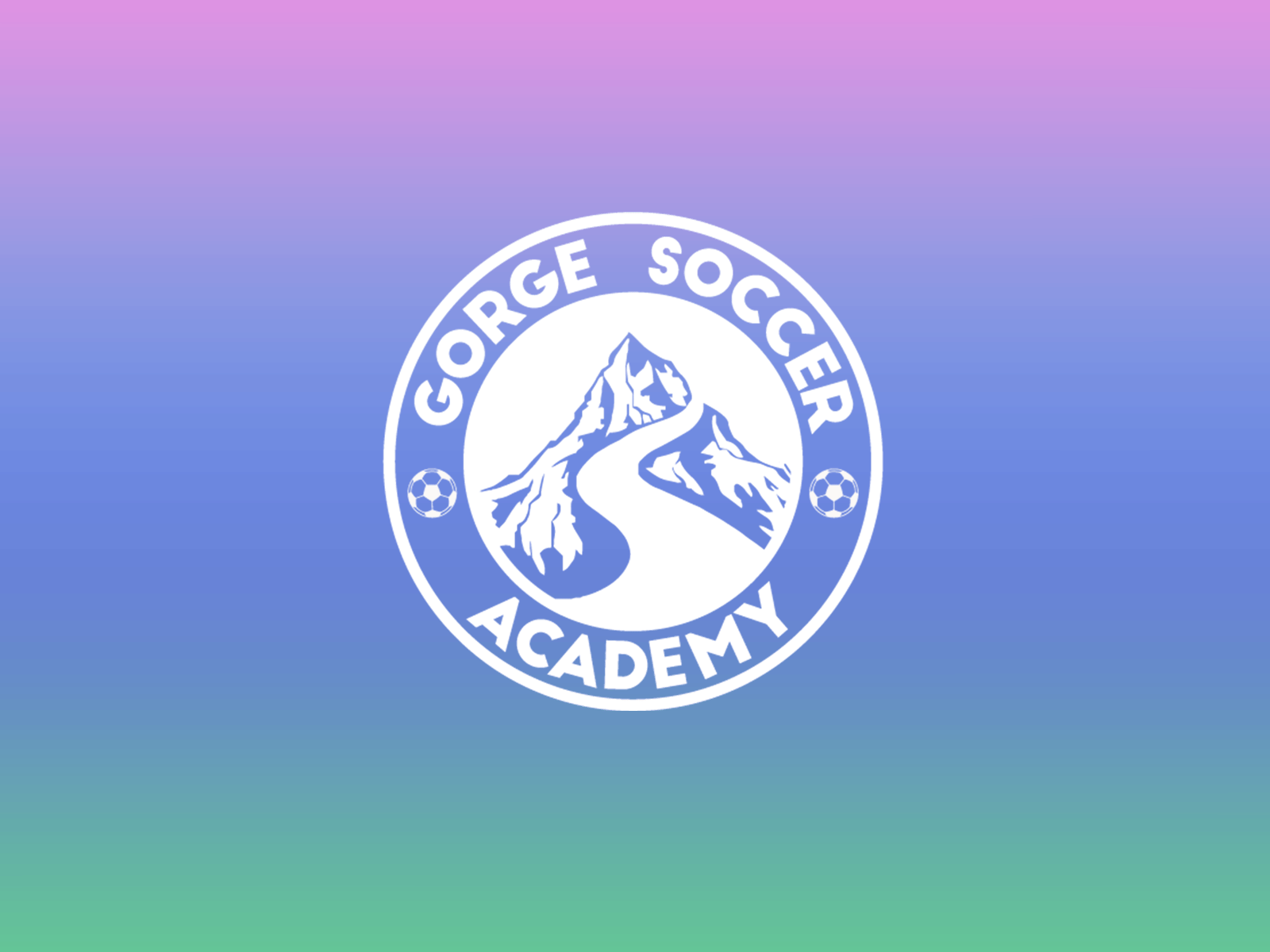 Gorge Soccer Logo colorado football gorge gradient logo soccer sports logo