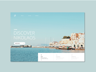 Travel crete desktop nikolaos screen travel ui ui design web web design
