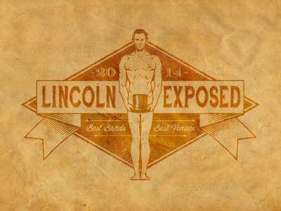 Lincoln Exposed Poster brand identity illustration lincoln logo music poster rock roll