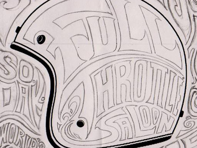 FTS Groovy Biker hand drawn hand lettering illustration retro texture type typography vintage