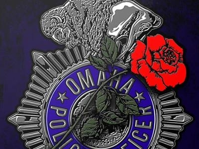 OPD - Fallen Heroes badge flower illustration memorial police texture type typography