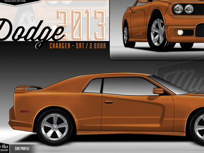 Dodge Charger Concept Car agency automobile brand car concept design hand drawn illustration logo type typography w70