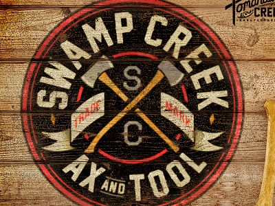 Swamp Creek Ax & Tool Identity axe brand forest identity illustration logger logo old photography retro tools vintage