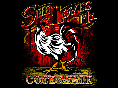 JACKYL - Cock of The Walk Studio design brand drawing hand made illustration music rock roll rooster texture typography vintage