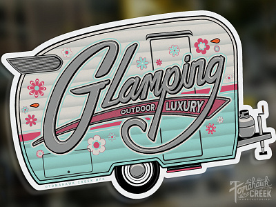 Glamping Vintage Trailer Decal