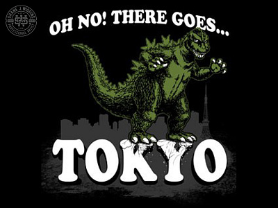 Godzilla - There Goes Tokyo Illustration
