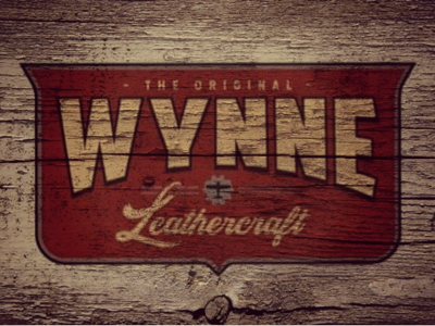 Wynne Leathercraft brand brand crest design hand lettering identity illustration logo retro typography vintage