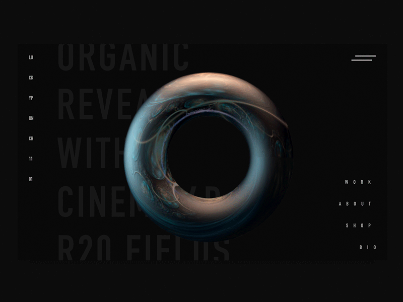 Organic Reveal effect | webdesign app animation app concept c4d design digital digital 3d typogaphy ui ux web webdesign