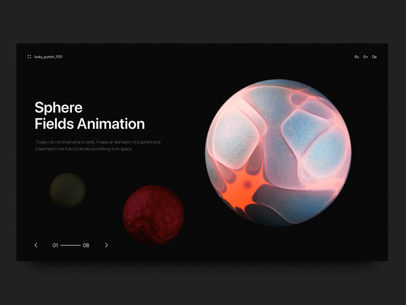Sphere  Fields Animation | webdesign