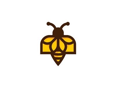 Bee Logo Design bee brown design honey logo playful yellow