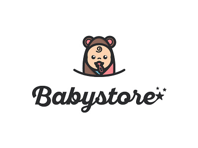 Logo for BabyStore baby brown design logo pink playful shop store