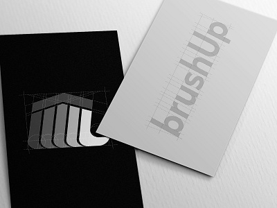 brushUp logo arrow brand branding brush business businesscard card credit design grayscale icon logo logodesign mark structure trade trading up