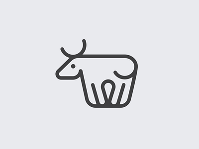 🐄 brending cow design icon illustration letter logo outline painting sketch typography vector