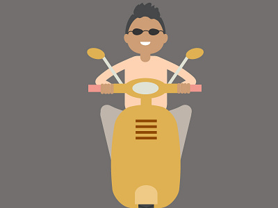 Scooter Ride illustrator