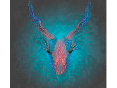 glowing deer abstracrt design design graphicdesign graphics illustration illustrator photoshop vector