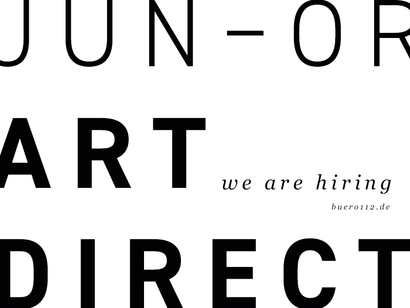 WE'RE HIRING - Junior Art Director ux designer juniorartdirector artdirector munich hiring ad junior